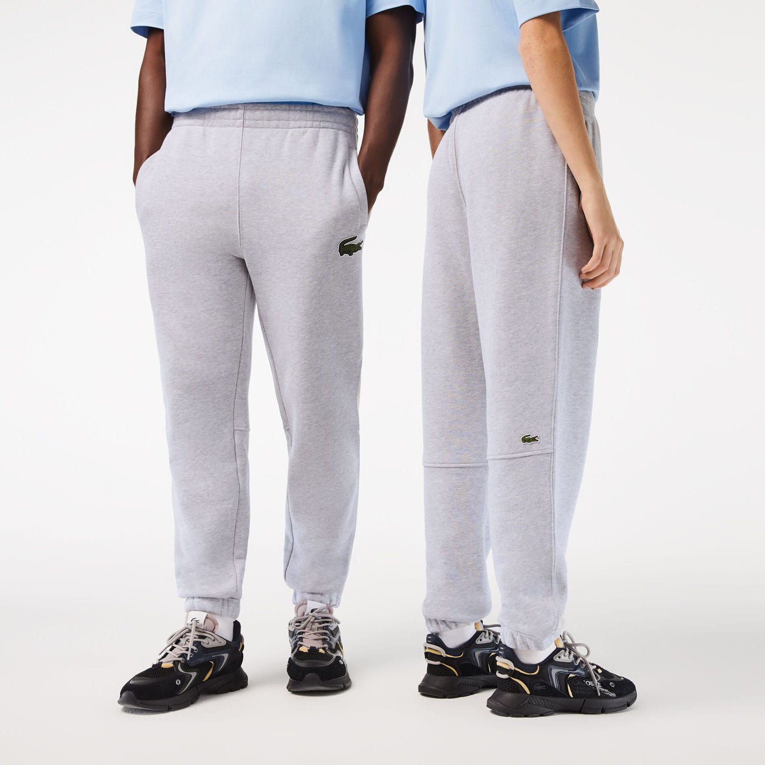 Grey Lacoste Organic Cotton Fleece Sweatpants - Get The Label