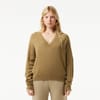 Relaxed Fit Carded Wool Moss Stitch Sweater