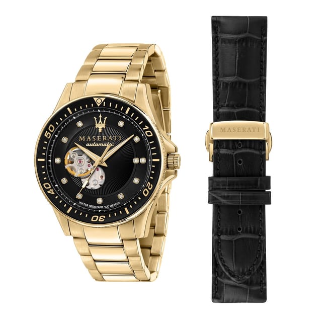 Fida Steel and Leather Bracelet Analogue Watch