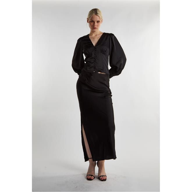 Satin Long Sleeve Top