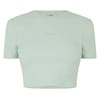 Cropped Slim Fit Crew Neck T-Shirt