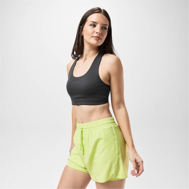 Cropped Scoop Neck Compression Bra