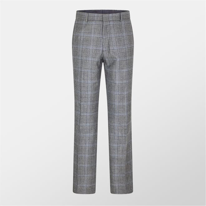 Plaid Slim Fit Trousers