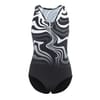 Snug Fit Wave Patterned One Piece Swimsuit