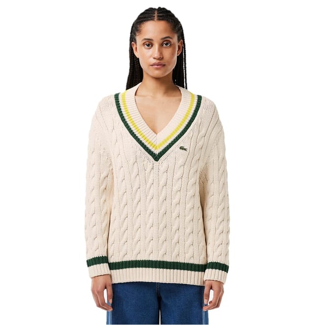 V-Neck Relaxed Fit Long Sleeve Sweater