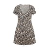 Up V-Neck Mini A-Line Dress