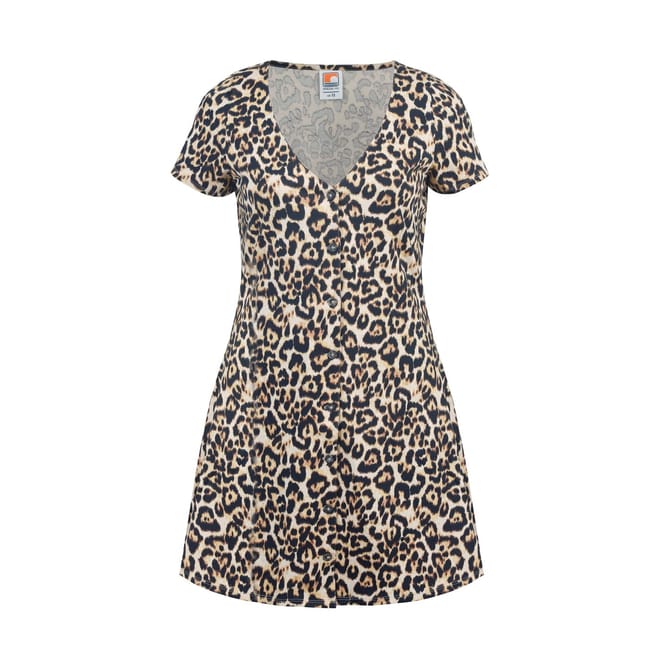 Up V-Neck Mini A-Line Dress