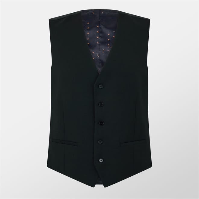 Textured Slim Fit Formal Gilet