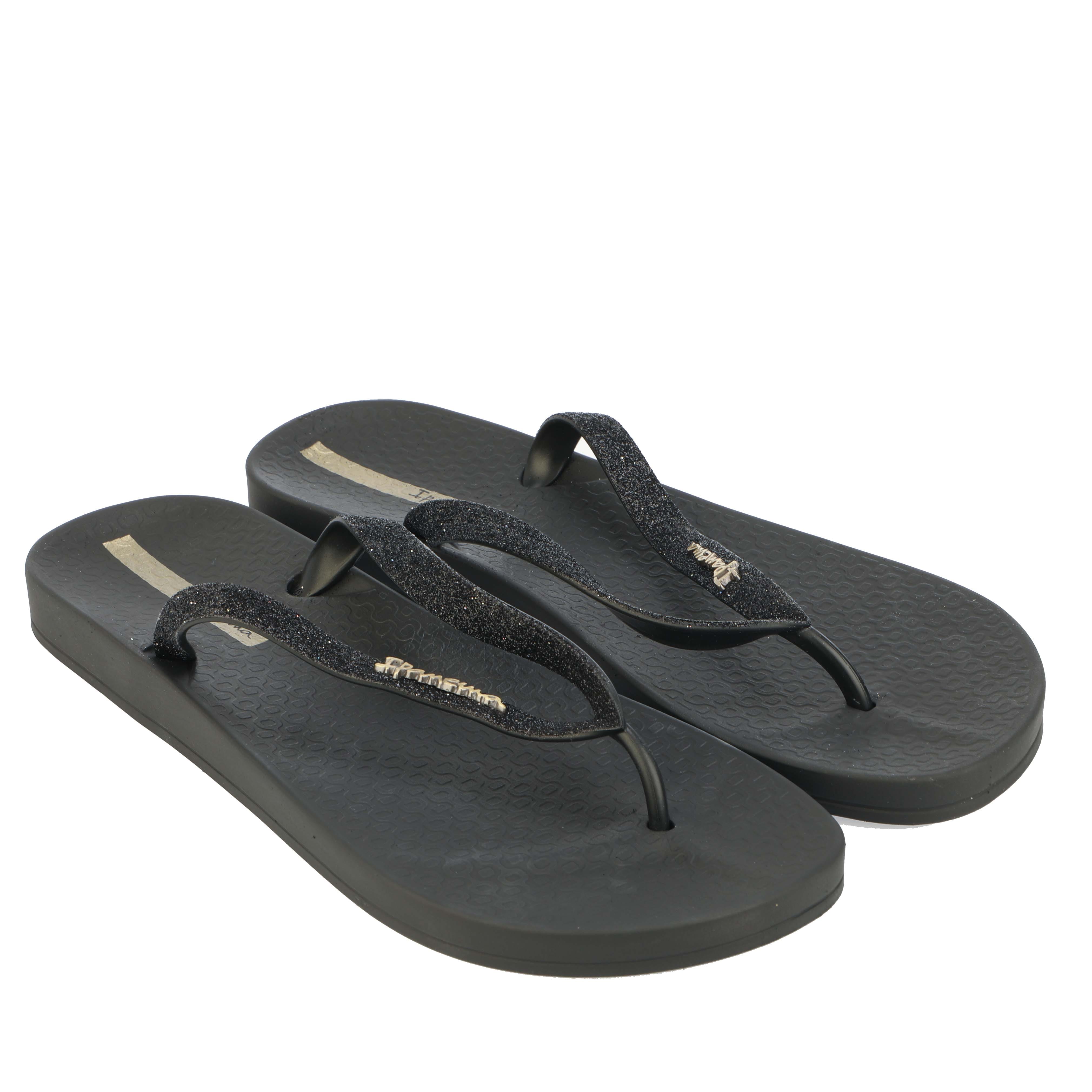 Ipanema black glitter flip flops online