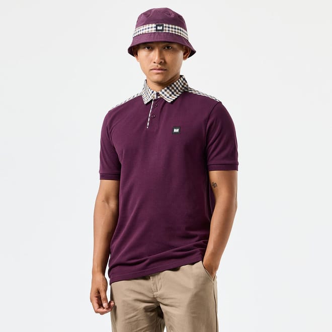 Costa Mid Check Collar Polo Shirt