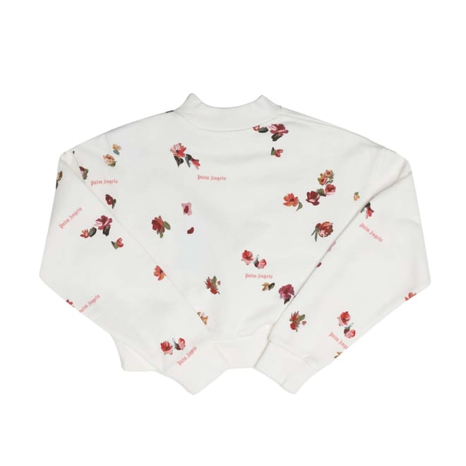 Juniors Allover Print Flower Sweatshirt