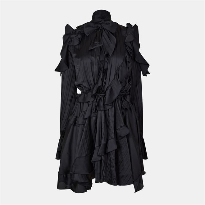 High Neck Mini A-Line Dress