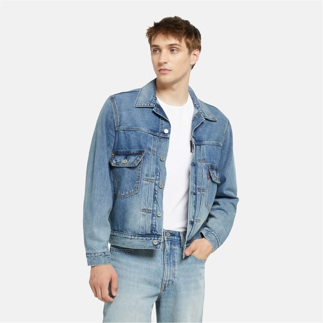 Trucker Denim Jacket with Front Pocket