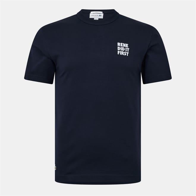 Regular Fit Lettering Crew Neck T-Shirt