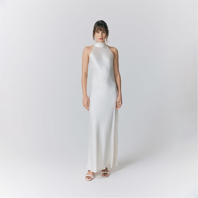 Halter Neck Maxi Slip Dress