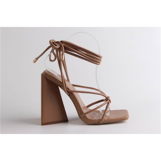 High Heel Block Heel Open Toe Sandals