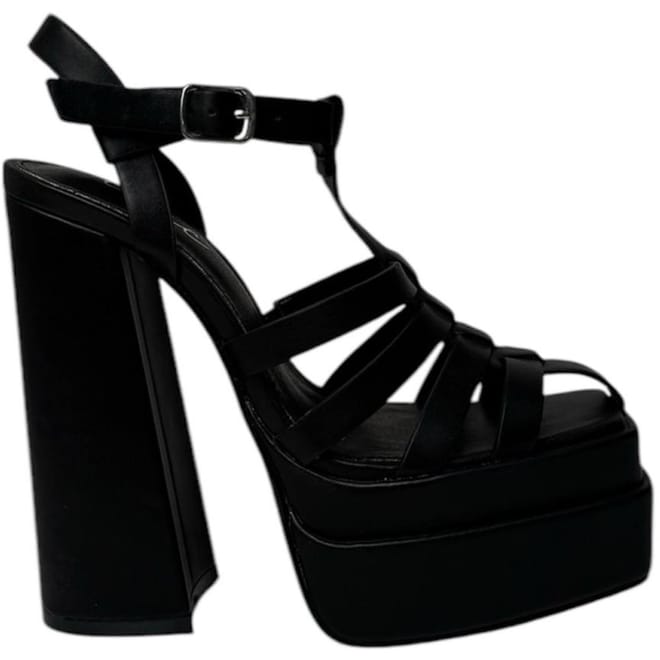 Platform Gladiator Sandals with Block Heel