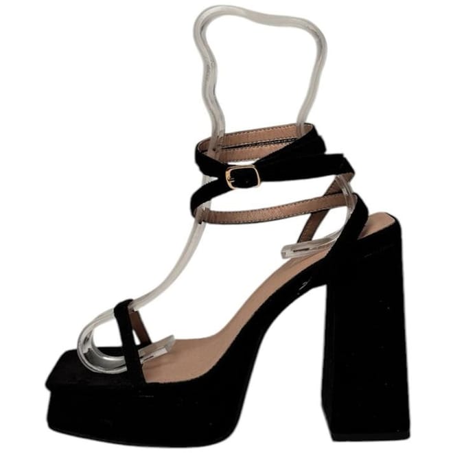Platform Block Heel Open Toe Sandals