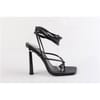 Striped Tie Stiletto Heel Sandals
