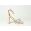 High Heel Diamante Block Heel Sandals