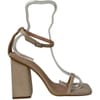 High Heel Block Heel Open Toe Sandals