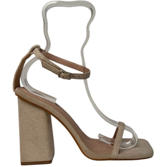 High Heel Block Heel Open Toe Sandals