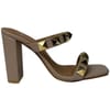 High Heel Studded Block Heel Slides