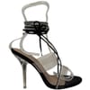 Doub Stiletto Heel Strappy Sandals