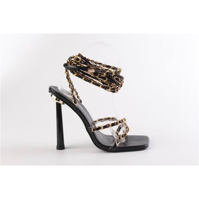 Doub Ti Up Stiletto Heel Sandals