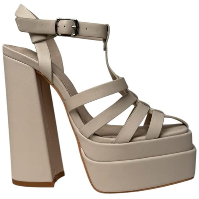 Platform Gladiator Sandals with Block Heel