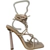 Striped Tie Stiletto Heel Sandals