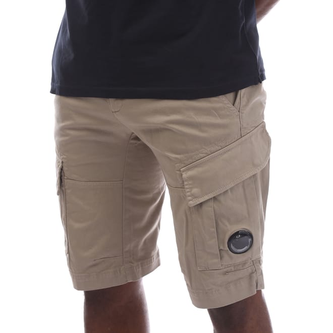 Stretch Sateen Cargo Shorts