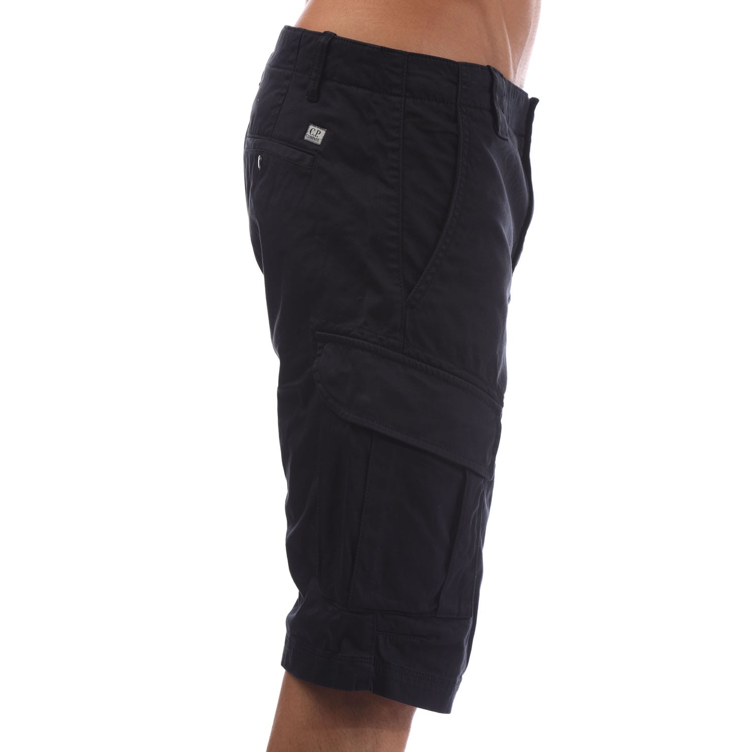 【SATIIIZ】Ched Nylon Bermuda Cargo Pants CP Company Men's Stretch Steen Cargo Shorts Black