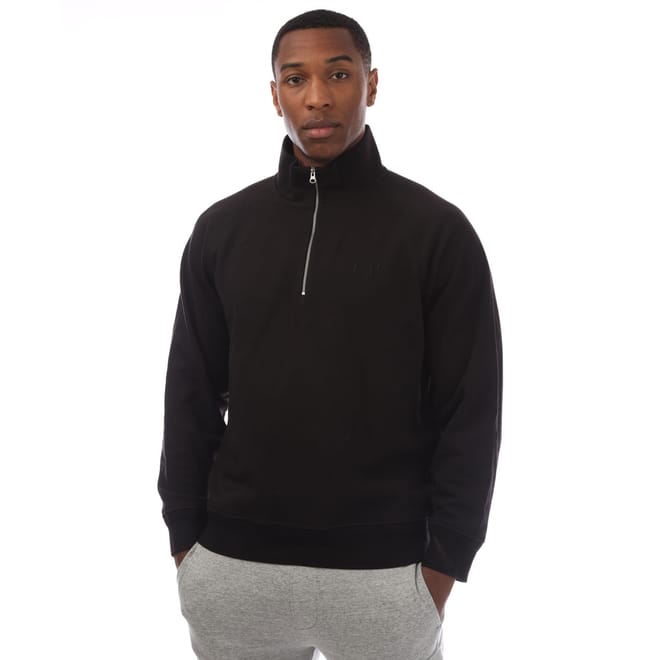 Diagonal Raised Fleece Half-Zip Sweatshirt