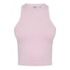 Cropped Crew Neck Lettering Slim Fit Tank