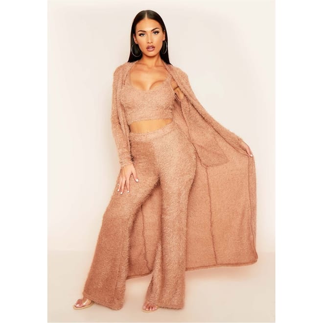 Knit Pocket Front Maxi Cardigan