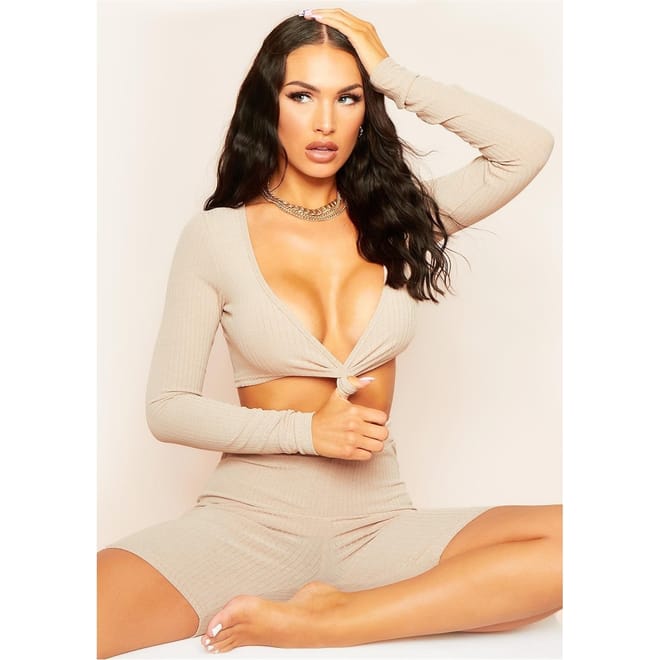 Front Ribbed Crop Top