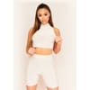 Neck Cropped Racer Crop Top