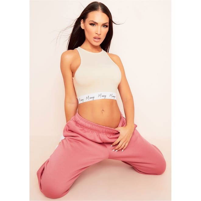 Branded Racer Crop Top