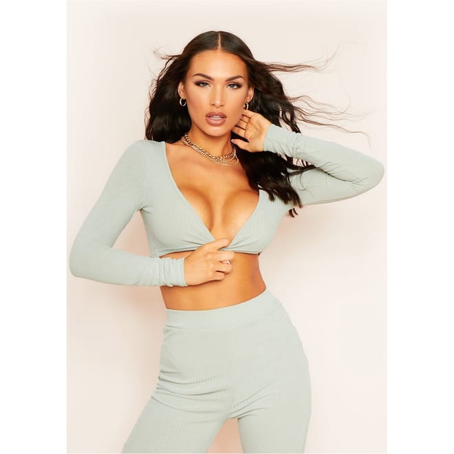 Front Ribbed Crop Top