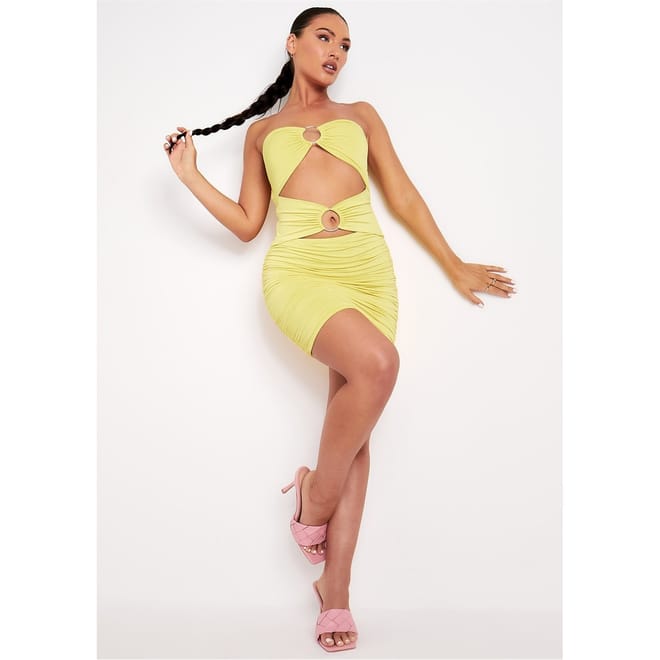 Out Ruched Mini Dress