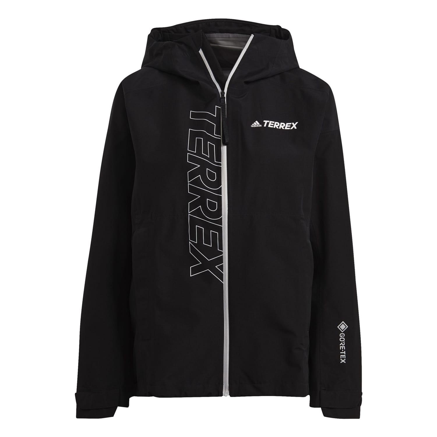 Black adidas Gore-Tex Hooded Rain Jacket with Lettering Get The
