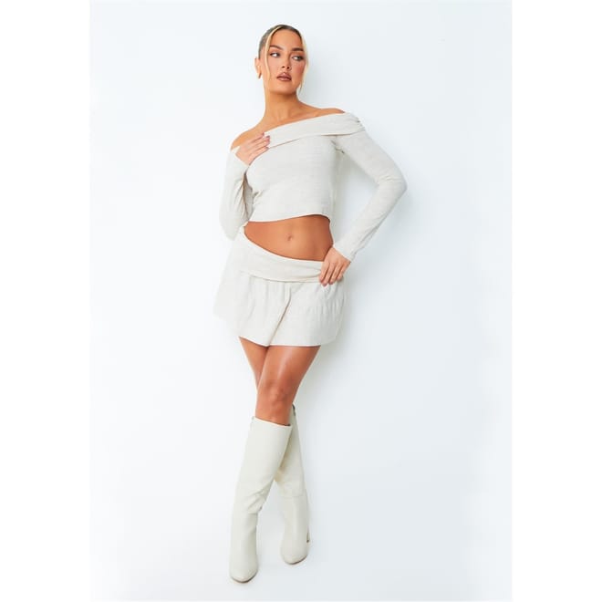 Over Pleated Mini Skirt