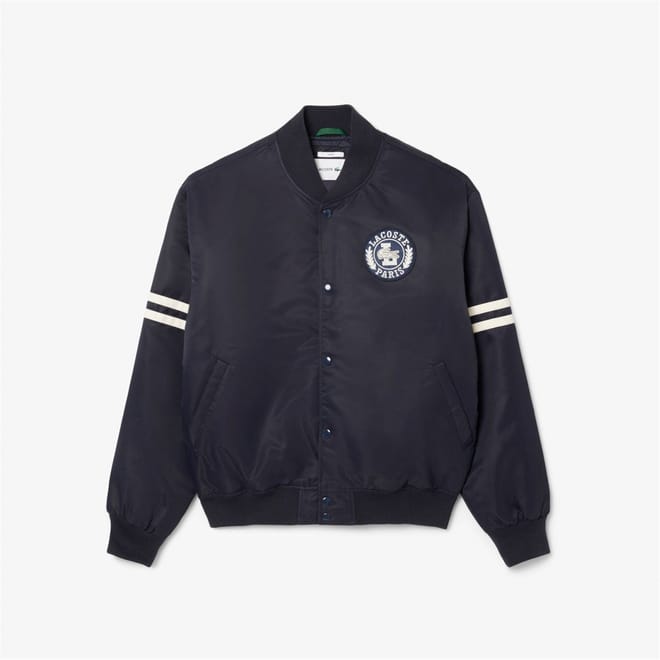Badge Water Repellent Nylon Bomber Jacket