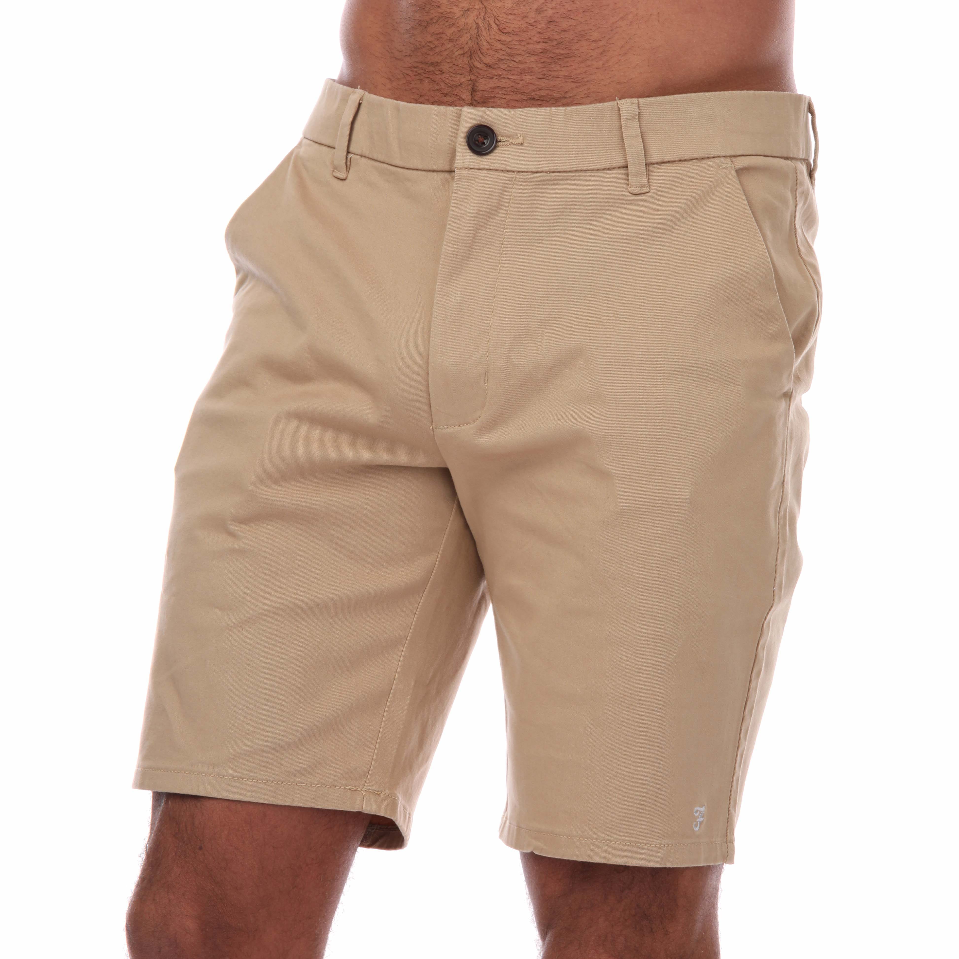 Farah Men's Mens Bassett Chino Shorts - Cream/Brown - Size: 30