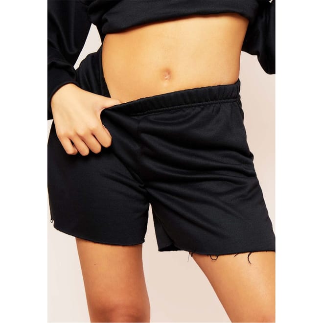 Oversized Raw Hem Shorts