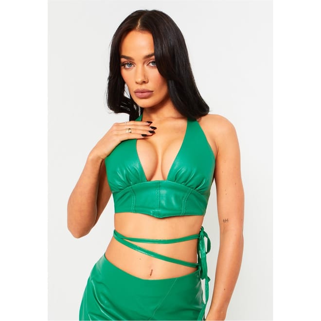 Cropped Corset Halterneck Top