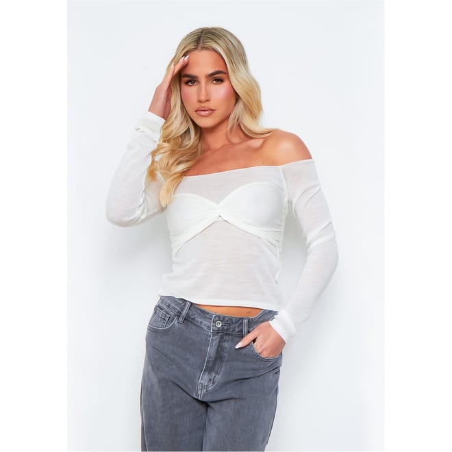 Knit Overlay Bralet Jumper