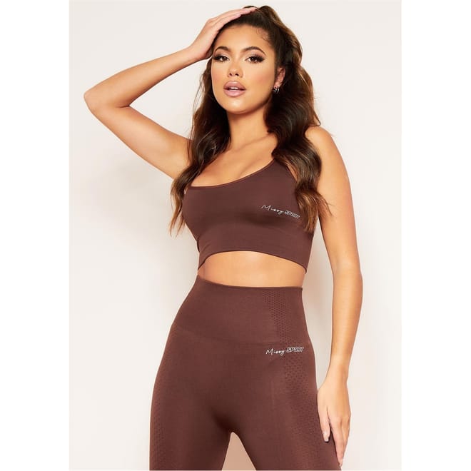 Sport Cross Strap Seamless Gym Crop Top