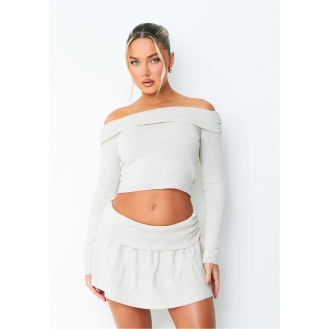 Ruched Fold Over Top